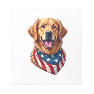 Sternenbesäter Golden Retriever Vintage T-Shirt 4 Notizblock