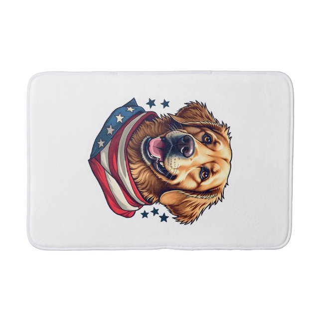 Sternenbesäter Golden Retriever Vintage T-Shirt Badematte (Vorderseite)