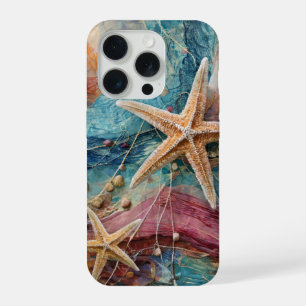 Sternenbesetzter Sand und Meer, Meeresleben an der iPhone 15 Pro Hülle