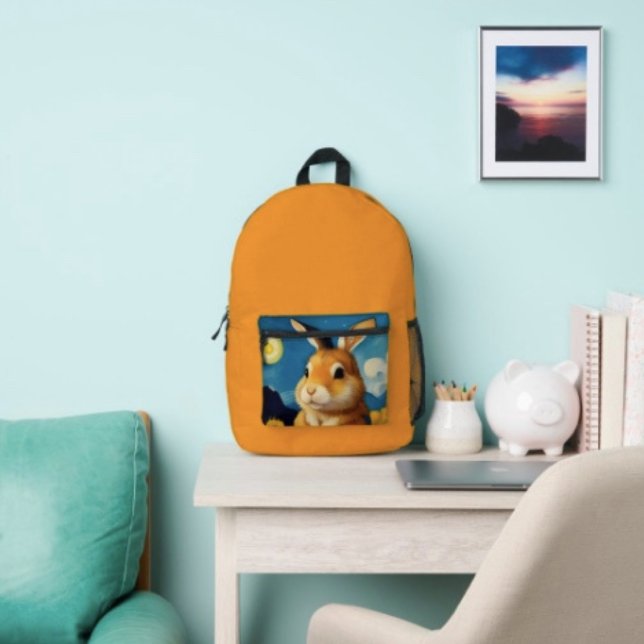 Sternenbespringer Hase  Bedruckter Rucksack (Von Creator hochgeladen)