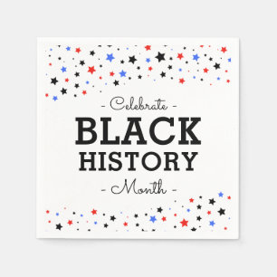 Sternencluster Celebrate Black History RWBB Serviette
