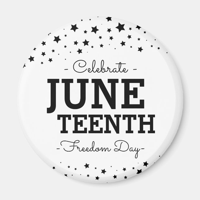 Sternencluster | Celebrate Juneteenth B/W Magnet (Vorne)