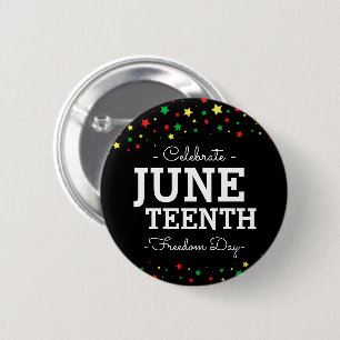 Sternencluster Celebrate Juneteenth RYGB Button