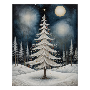 Sternender Winterabend Poster