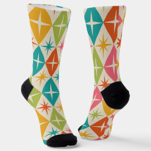 Sternenexplosionen im Stil der Mitte des 20. Jahrh Socken