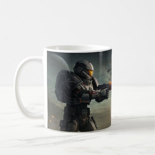 Sternenfall-Explosion: Gepanzerter Weltraumkrieger Kaffeetasse (Links)