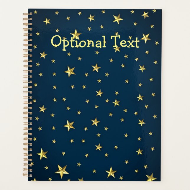 Sternenfeld auf Deep Midnight Blue Sky Planer (Vorderseite)
