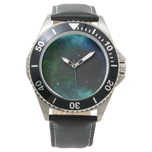 Sternengalaxie-Verlauf Armbanduhr (Vorderseite)