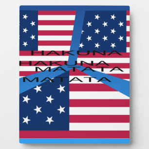 Sternenglanz Hakuna Matata: Patriotische Collage A Fotoplatte