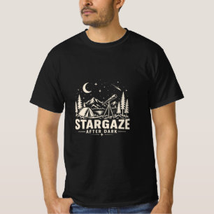 Sternengucken nach Mitternacht Vintage-Astronomie- T-Shirt