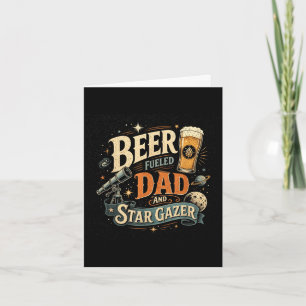Sternengucker-Bier-Vater-Fest-Retro-70er Karte