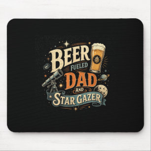 Sternengucker-Bier-Vater Vatertag Retro-70er Mousepad