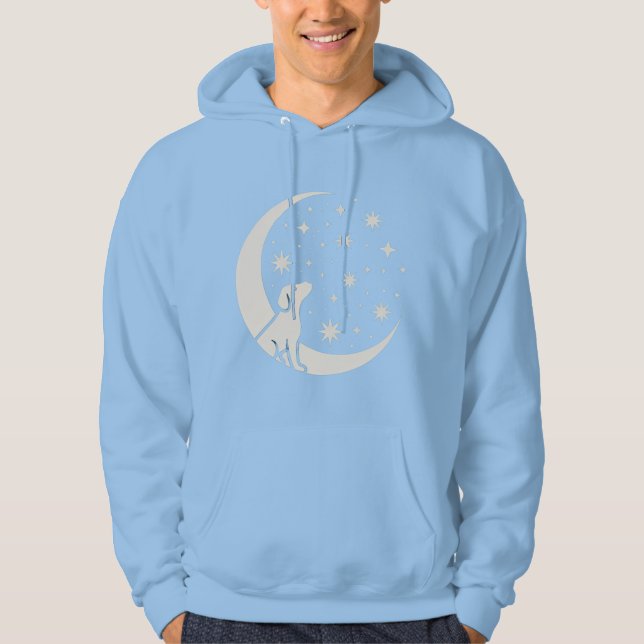 sternengucker Hund Hoodie (Vorderseite)