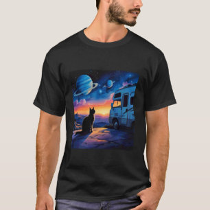 Sternengucker-Katze auf Wohnmobil-Urlaub T-Shirt