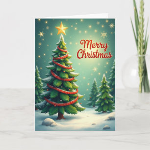 Sternenhafte Bokeh-Weihnachtskarte Karte