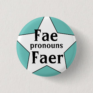 Sternenhafte Fae Faer Pronomen Button