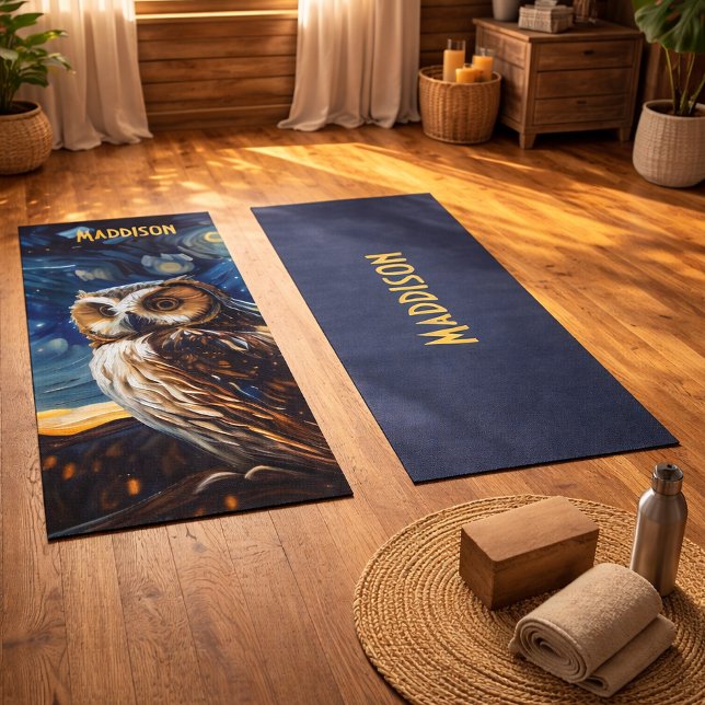 Sternenhafte Nachteule Yogamatte (Von Creator hochgeladen)