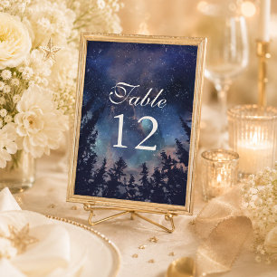 Sternenhafter Wald - Himmlische Hochzeit - Tischnu Tischnummer
