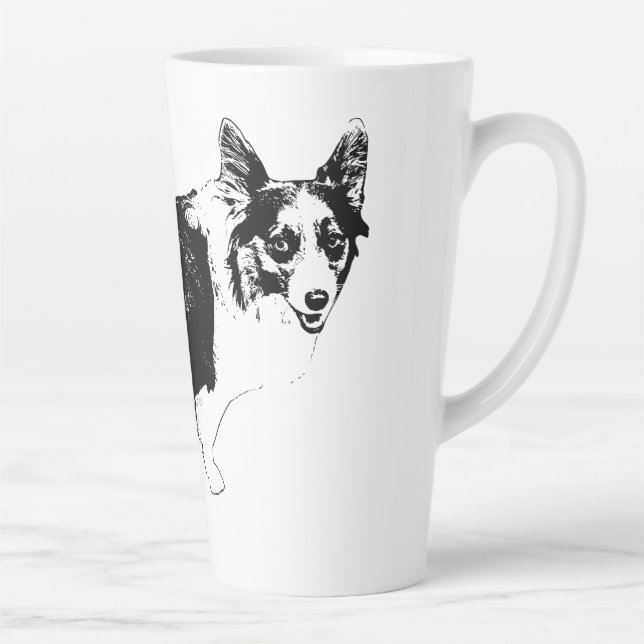 Sternenheller Corgi-Jubel Milchtasse (Rechts)