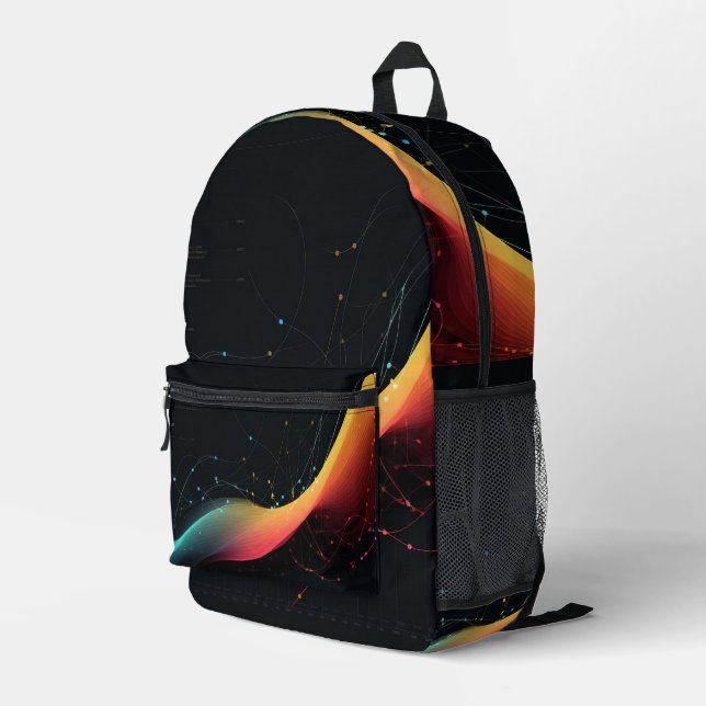 Sternenhimmel Bedruckter Rucksack (Rückseitige Ecke Rechts)