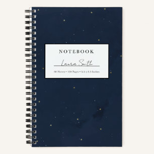 Sternenhimmel Faux-Gold personalisiertes Notizbuch