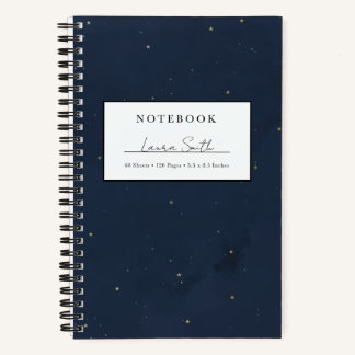 Sternenhimmel Faux-Gold personalisiertes Notizbuch