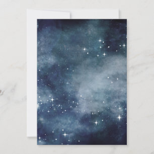 Sternenhimmel Galaxie Tiefblauer Nebel Himmelskörp Dankeskarte