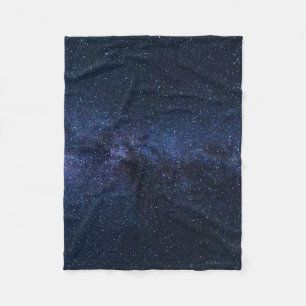Sternenhimmel Galaxie Weltraum Kosmisch Dunkelblau Fleecedecke