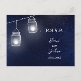Sternenhimmel Gläser Hochzeit rsvp Einladungspostkarte