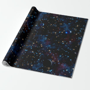 Sternenhimmel mit Planeten Geschenkpapier