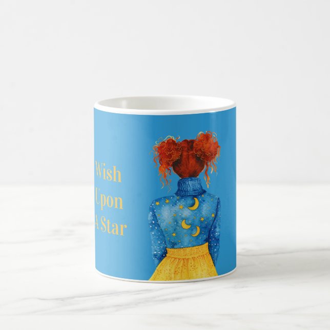 Sternenhimmel Monde Rothaarige Kaffeetasse (Mittel)