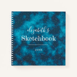 Sternenhimmel personalisiertes Künstler-Skizzenbuc Notizbuch