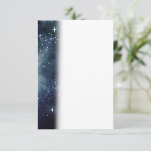 Sternenhimmel Sterne Universum Mitternachtsblauer Dankeskarte