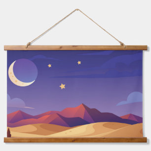 Sternenhimmel Wandteppich Mit Holzrahmen