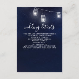 Sternenhimmelgläser Hochzeitskarten Begleitkarte