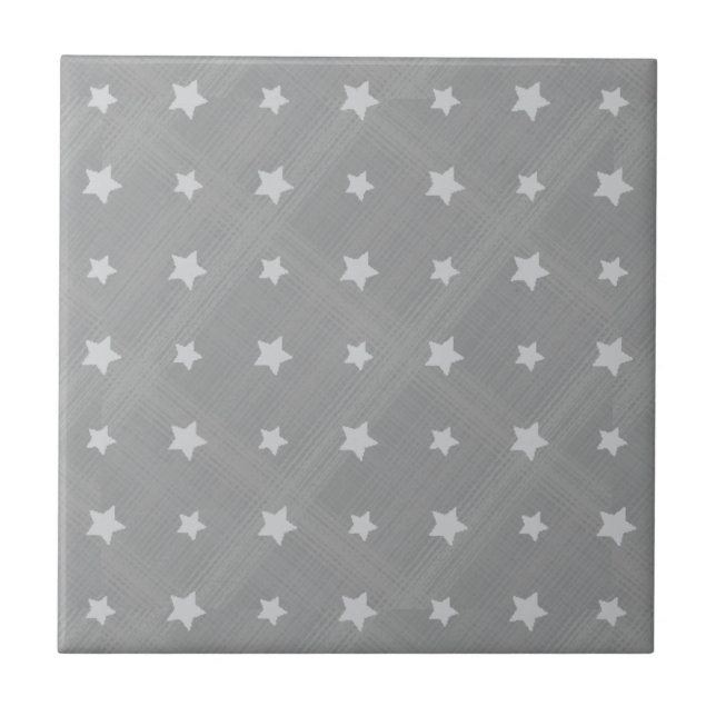 Sternenhintergrund mit Textilmuster Fliese (Vorderseite)