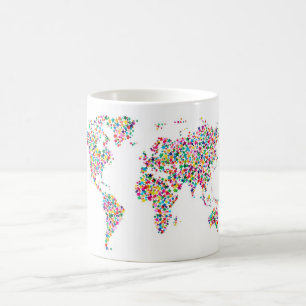 Sternenkarte der Weltkarte Tasse