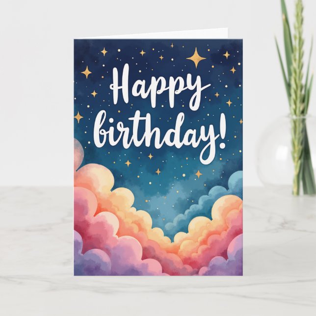 Sternenkarten zum Geburtstag Karte (Vorderseite)