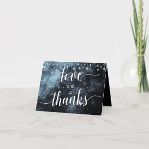 Sternenklar Wasserfarbenen Hochzeits Dankeschön Fo Dankeskarte