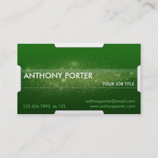 Sternenklare Beschaffenheit - Grün Visitenkarte
