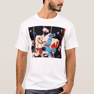 sternenklare Karussellkunst T-Shirt