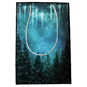 Sternenklare Licht-rustikale Kiefer-Land-Hochzeit Mittlere Geschenktüte