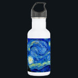 Sternenklare Nacht durch Van Gogh Edelstahlflasche<br><div class="desc">Vincent van Gogh - sternenklare Nacht gemalt an St. Remy,  Kunst-Druck Frankreichs im Jahre 1889. Dieses Bild ist digital erhöht worden,  um die ursprünglichen mutigen,  hellen Farben wieder herzustellen - ein perfektes für jeden möglichen Kunstliebhaber!</div>