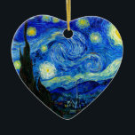Sternenklare Nacht durch Van Gogh Keramikornament<br><div class="desc">Vincent van Gogh - sternenklare Nacht gemalt an St. Remy,  Kunst-Druck Frankreichs im Jahre 1889. Dieses Bild ist digital erhöht worden,  um die ursprünglichen mutigen,  hellen Farben wieder herzustellen - ein perfektes Geschenk für jeden möglichen Kunstliebhaber!</div>