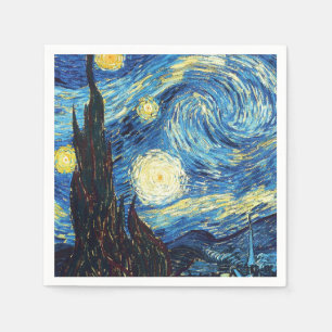 Sternenklare Nacht durch Van Gogh Serviette