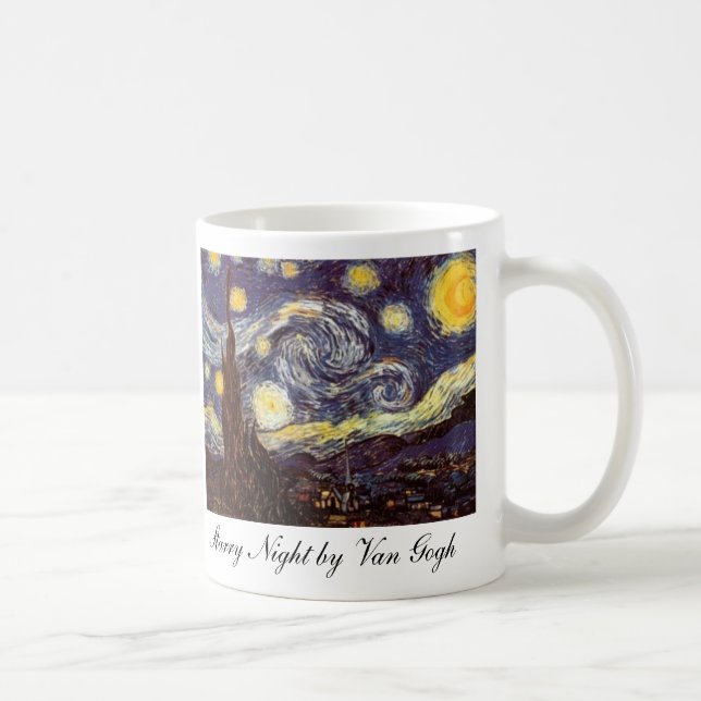 Sternenklare Nacht durch Van Gogh Tasse (Rechts)