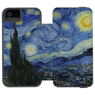 Sternenklare Nacht durch Vincent van Gogh Incipio Watson™ iPhone 5 Geldbörsen Hülle