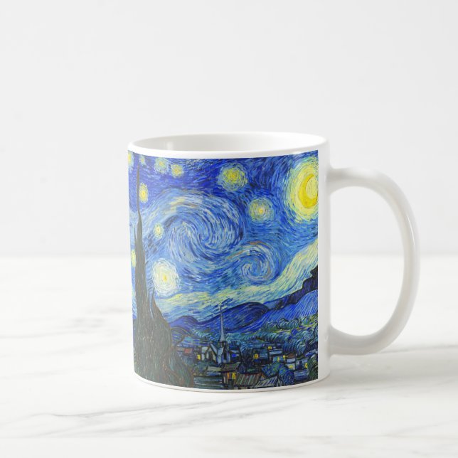 Sternenklare Nacht durch Vincent van Gogh Kaffeetasse (Rechts)