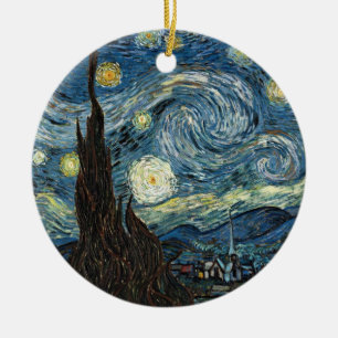 Sternenklare Nacht durch Vincent van Gogh Keramik Ornament
