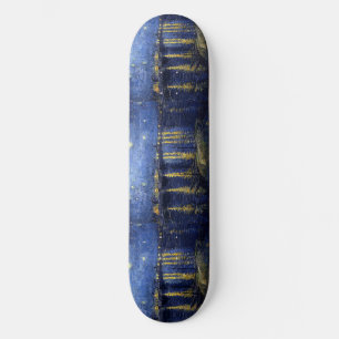 Sternenklare Nacht über der Rhône Skateboard